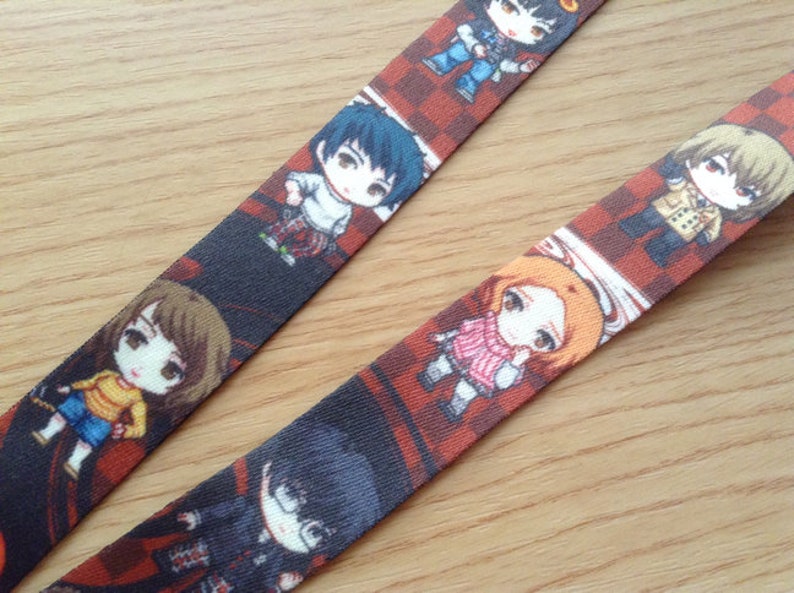 Persona lanyard, double sided lanyard, anime lanyard, lanyard, cute lanyard, akira lanyard, goro lanyard, futaba, ann, ryuji image 4