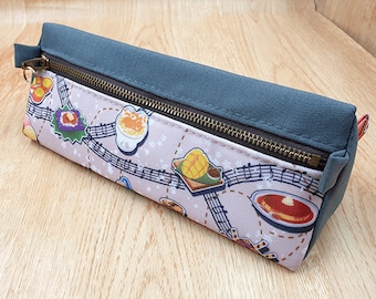 Handmade Filipino Food pencil case, zipper pouch, pen organizer, Makeup bag, Cute foof pouch, triangle zipper pouch, pen storage