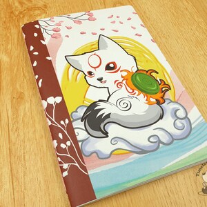 Handmade Okamiden Journal Okami Notebook Chibiterasu 