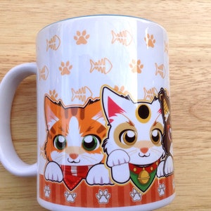 Tazza per gatto personalizzata, tazza in ceramica per gatti, tazza per gatti carina, tazza da 11 once, personalizzata, tazza da caffè per gatti, tazza per gatti, regalo per amanti del gatto, gatto, tazza per gatti che sbirciano
