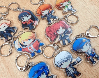 Persona 4 acryl charmes, Persona 4 sleutelhanger, Persona 4 acryl sleutelhanger, anime telefoonriem, anime sleutelhanger, yu, yosuke, chie, kanji, stijgen