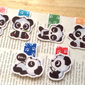 Panda bookmark, panda magnetic bookmark, mini magnetic bookmark, cute panda bookmark, cute magnetic bookmark, page marker, book reader gift