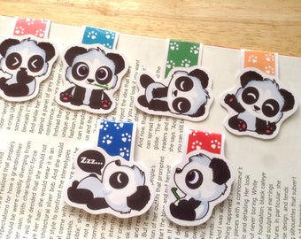 Panda bladwijzer, panda magnetische bladwijzer, mini magnetische bladwijzer, schattige panda bladwijzer, schattige magnetische bladwijzer, paginamarkering, boeklezer cadeau