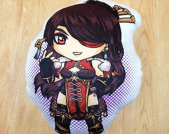 Genshin Impact Beidou pillow, Beidou plush, Beidou, genshin impact, chibi, anime pillow, Stuffed pillow, genshin plush, Double sided