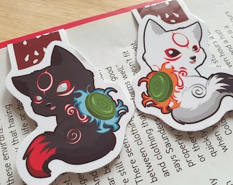 Chibiterasu Bookmarks, Wolf Magnetic Bookmark, Okami Magnetic Bookmark