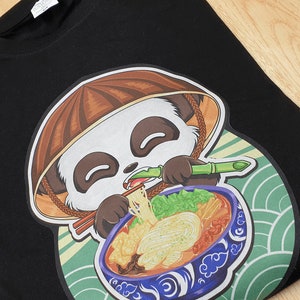 Panda Ramen Shirt, Panda Shirt, panda, ramen lover, Unisex tshirt, unisex shirt, premium ring spun cotton, panda shirt, ramen shirt, tshirt