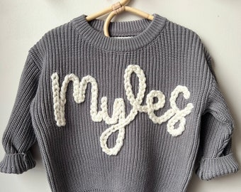 Custom name sweater, toddler name sweater, toddler and baby gift, baby announcement, baby name announcement, pregnancy announcement