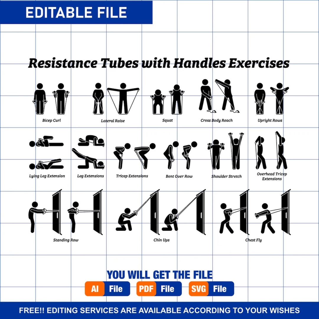 Resistance Tubes With Handles Exercises Exercising Stretch Stretches ...