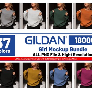 Lot de maquettes Gildan 18000, Lot de pulls 18000, Maquettes de modèle Gildan, Lot de sections entières, Maquettes style de vie, Photos de maquette de sweat-shirt