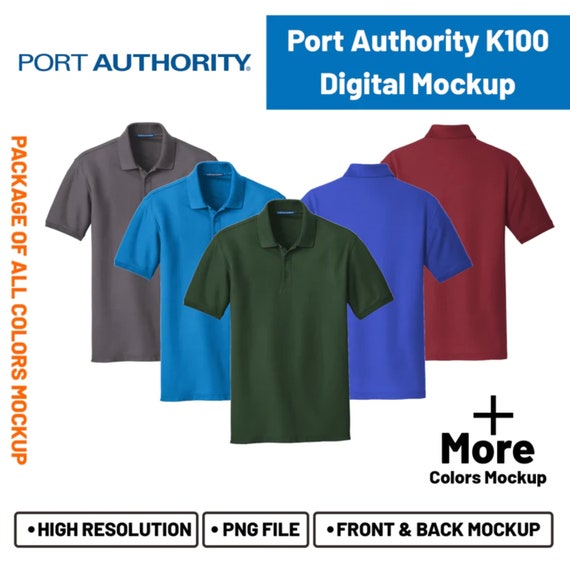 Port Authority K100 K100 Port Authority Apparel T Shirts Mockup K100 Port Authority Apparel Mockup Etsy Canada