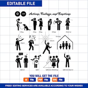 Stick Figures Man People Stickman Silhouette Action Verbs O Vector SVG PNG EPS Cliparts Clip Arts Black Pictogram Sign Symbol Graphic Icons