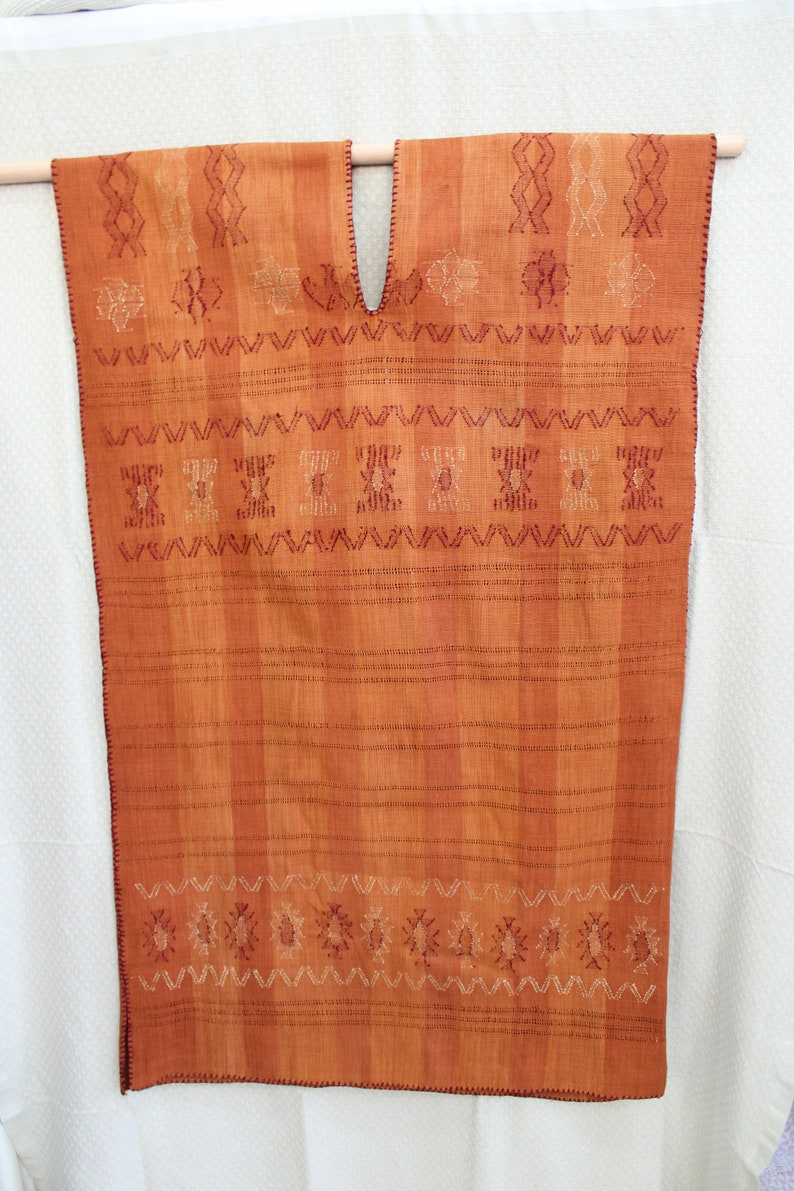 Huipil de Pinotepa by Don Luis made of waist loom with natural dyes