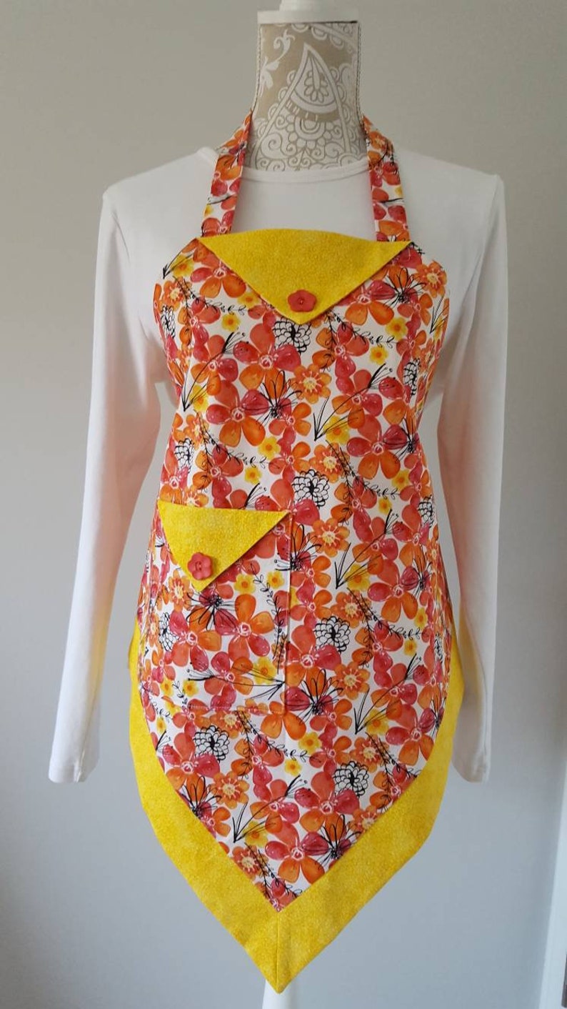 Ladies apron fabric apron kitchen apron gift for cook