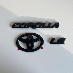 3PCS- Blackout Overlays Emblem Corolla LE 2020-2026
