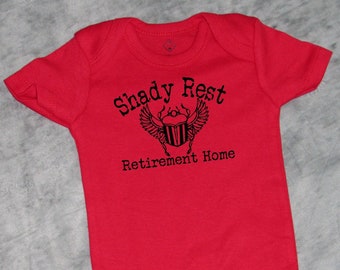 Shady Rest Retirement Home - Baby Bodysuit - Bubba Hotep - Bruce Campbell - Horror - Cult classic -