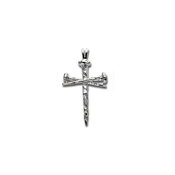 Sterling Silver Nail Cross Pendant 