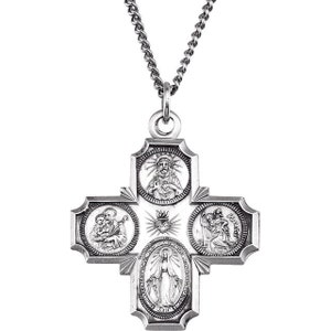 Cross Necklace Catholic ID 