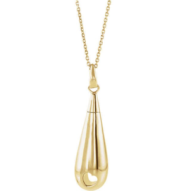 Gold ash holder best sale necklace