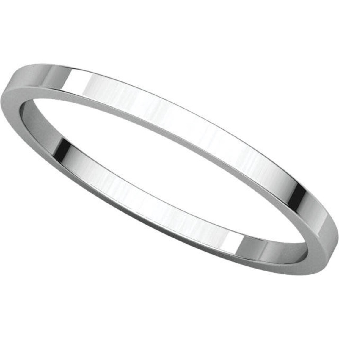 Platinum Band 1.5mm Platinum Plain Band Polished Matte Etsy