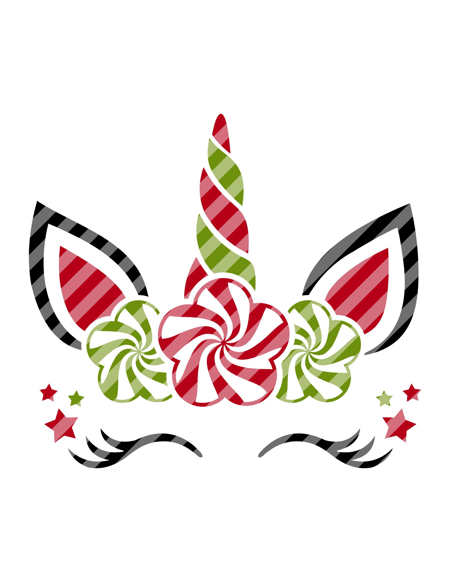 Christmas Unicorn Svg - Etsy