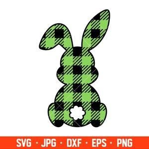 Easter Bunny Buffalo Plaid Svg, Happy Easter Svg, Easter egg Svg, Spring Svg, Cricut, Silhouette Vector Cut File