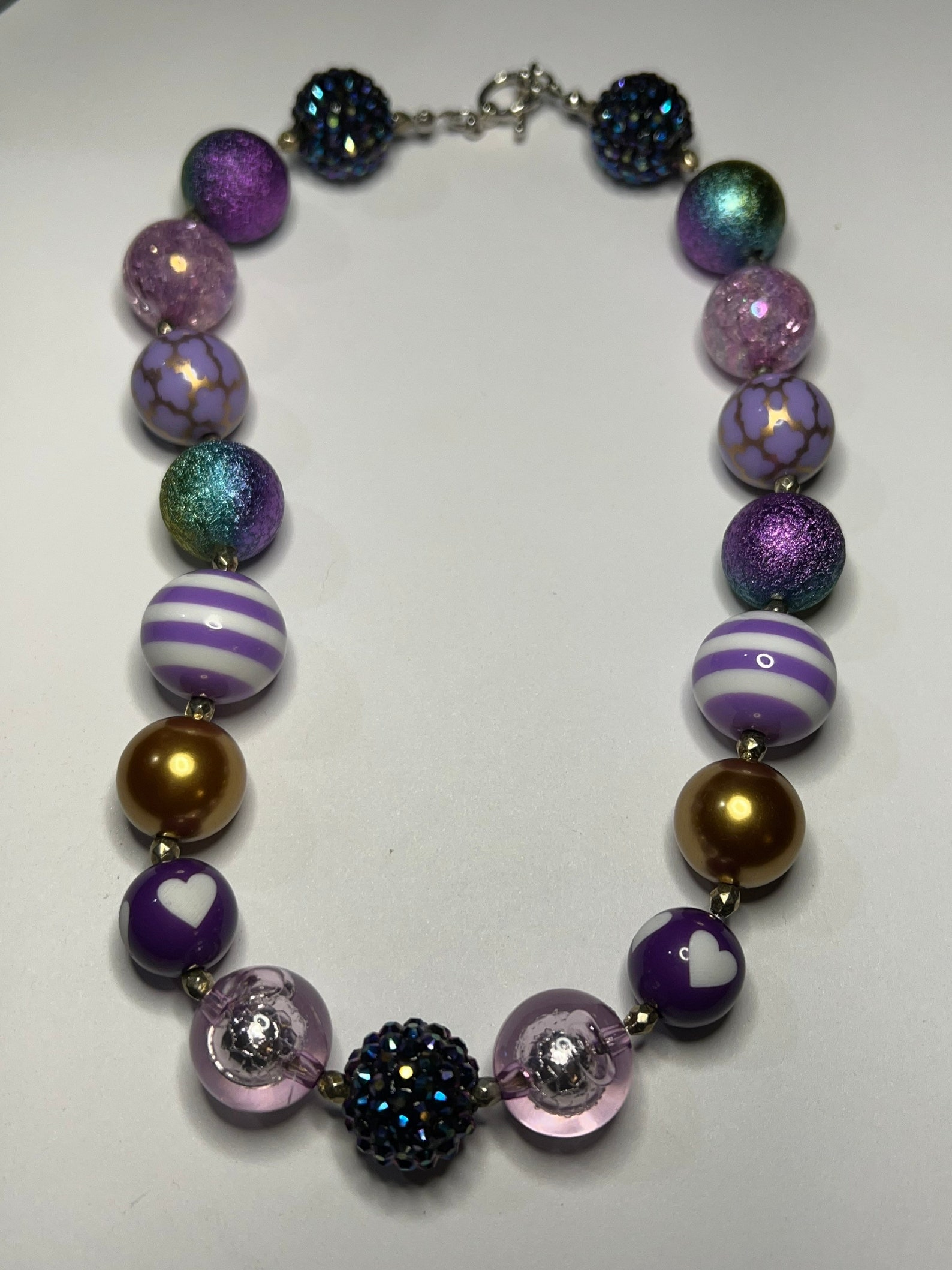 Beaded Bubblegum Necklace & Bracelet Set