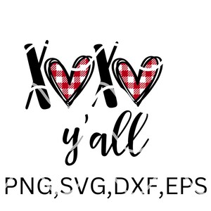 XOXO YALL SVG, San Valentino Svg