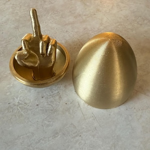 Golden Middle Finger Easter Egg Gag Gift