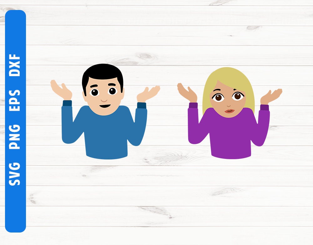 Shrug emoji SVG Emoji svg Shrugging emoji Etsy
