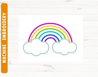 Rainbow embroidery design Rainbow PES Rainbow machine embroidery