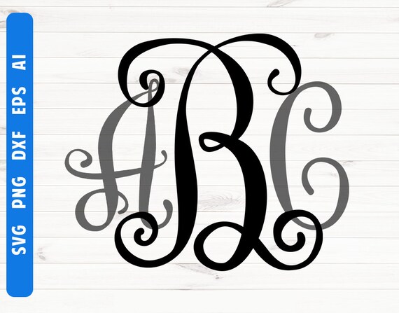 Download Items similar to Interlocking monogram font SVG Personal ...