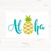 Aloha embroidery Pineapple embroidery design Machine embroidery DST files Pes files