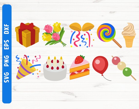 Download Birthday emoji SVG Birthday emoji cut file Digital file ...