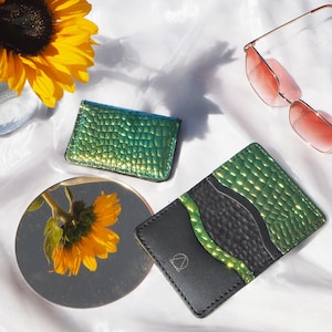 Porte-cartes sirène effet croco