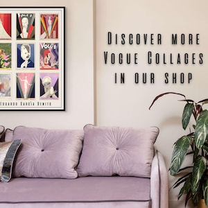 Vogue Magazine Covers Collage: Set of 6 Early 1900s Vintage Vogue Fashion Art Prints afbeelding 12