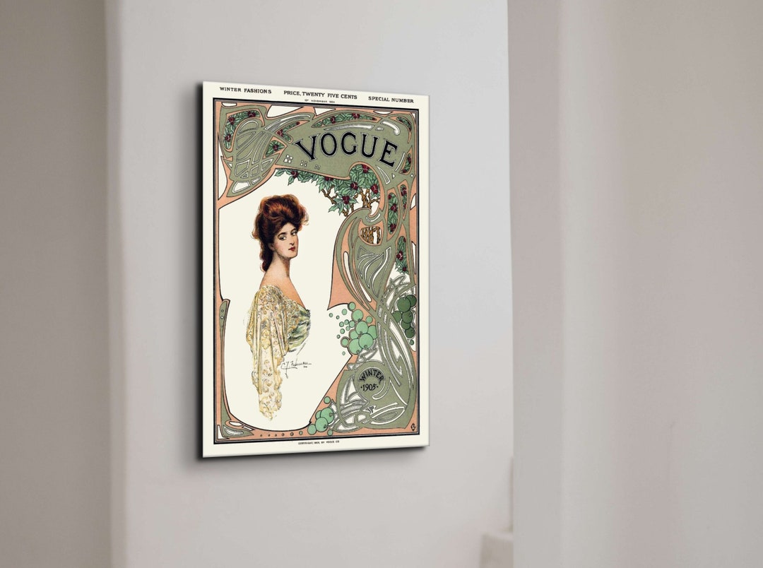 Vogue Vintage Magazine Cover Wall Art Prints, Vogue 1904 Public Domain