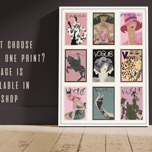 Peacock Fashion Illustration Cover Print: 1918 Vogue Magazine Wall Art image 12