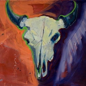 Buffalo Grandfather, Original Oil Painting, Southwest Art, New Mexico Painting, Wall Art, New Mexico Decor, Fine Art, Painting on Canvas