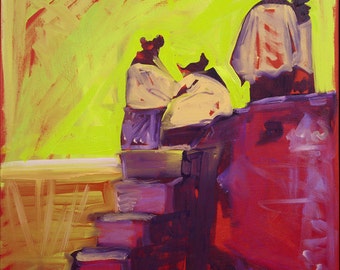 Hopi Sunset, Original Oil Painting, Southwest Art, New Mexico Painting, Fine Art, Wall Art, New Mexico Decor, Painting on Canvas