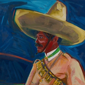 Viva La Revolucion, Print from an Original Oil Painting, Mexican History, Mexican Art, Mexican Revolution, Zapata, Mexican Decor