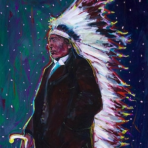 Night at the Opera, Print from an Original Oil Painting by Andrew Shows, New Mexico Painting, SW Art, Fine Art Prints, New Mexico Decor