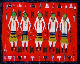 The Yeis Have It, Navajo Weaving Design, Digital Prints, Fine Art Print, NM Print, NM Painting, Southwest Art, Southwest Painting, Santa Fe