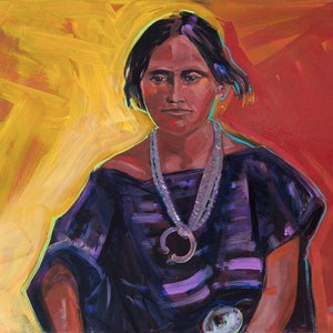 Navajo Maiden, Print from an Original Oil Painting by Andrew Shows, New Mexico Painting, SW Art, Fine Art Prints, New Mexico Decor, Wall Art