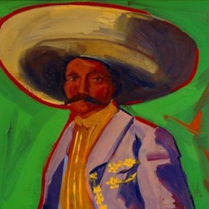 Emiliano, Print from an Original Oil Painting, Mexican History, Fine Art Prints, Wall Art, Mexican Decor, Revolutionary Hero