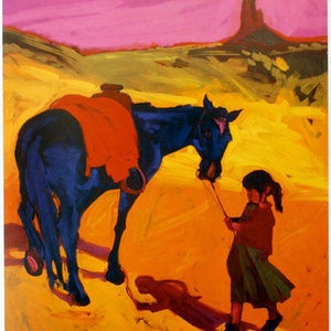 Who&#39;s More Stubborn?  Print from an Original Oil Painting, Fine Art Prints, Southwest Art, New Mexico Painting, Wall Art, New Mexico Decor