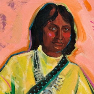 Yellow Innocence, An Original Oil Painting, New Mexico Painting, Southwest Art, Indians, Fine Art, Wall Art, NM Decor, Painting on Canvas
