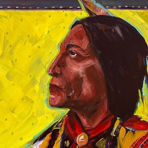 Chief Wolf Robe, Print from an Original Oil Painting, Fine Art Prints, Southwest Art, New Mexico Painting, Wall Art, New Mexico Decor