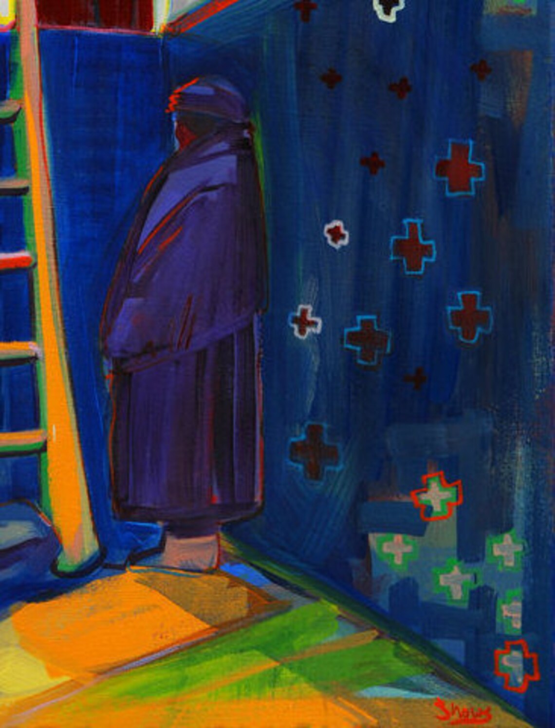 The Gossips Print From an Original Oil Painting Southwest Etsy