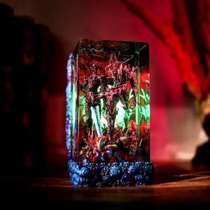 Sung Jinwoo vs Igris Beru Solo Leveling Resin Lamp, Anime Battle Night Light, Shadow Monarch Decor, Gamer Gift