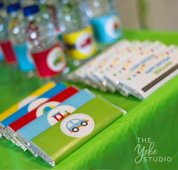 Transportation Candy Bar Wrappers | Transportation Birthday | Cars and Trucks Party | Transportation Chocolate Wrapper | Printable Il_570xn